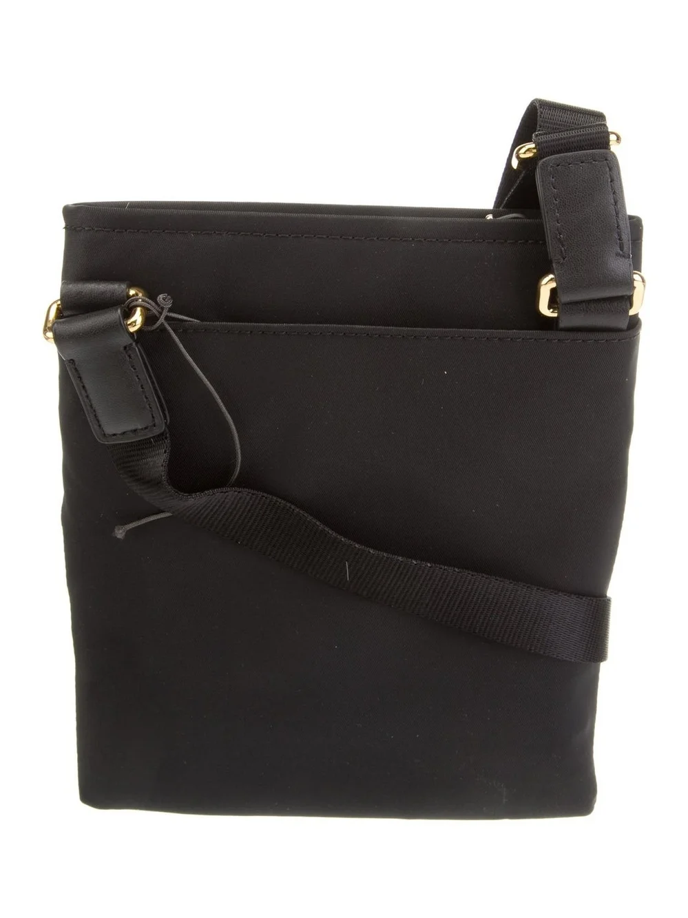 Tumi Black Nylon Crossbody Bag with Gold Hardware